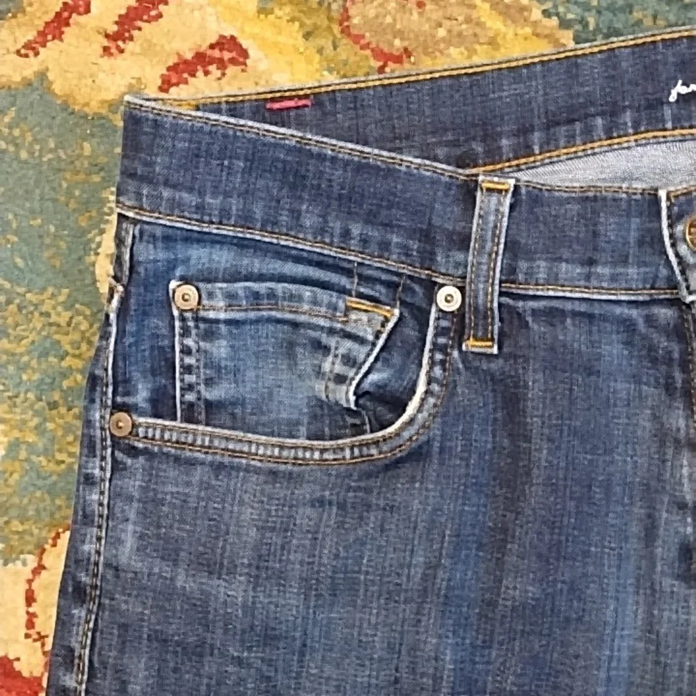 Men's 7ForAllMankind Carson Dark Wash Straight Leg Jeans, W34"/L32" - Picture 3 of 9